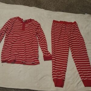 Wondershop Mens Red and White Striped Pajama Set